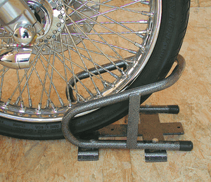 Motorcycle Wheel Chock Black & Gray Hammer Paint Finish